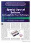 Spatial Optical Solitons