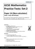 GCSE Mathematics Practice Tests: Set 2
