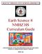 Earth Science NMHZ HS Curriculum Guide