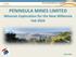 PENINSULA MINES LIMITED Minerals Exploration for the New Millennia Feb 2016 (ASX:PSM) 1