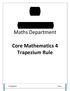 Regent College Maths Department. Core Mathematics 4 Trapezium Rule. C4 Integration Page 1