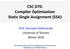 CSC D70: Compiler Optimization Static Single Assignment (SSA)