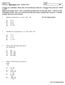Algebra 2 CP Semester 1 PRACTICE Exam January 2015