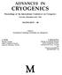 ADVANCES IN CRYOGENICS. Proceedings of the International Conference on Cryogenics. Calcutta, December 6-10,1988 INCONCRYO - 88