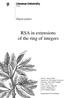 RSA in extensions of the ring of integers