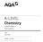 A-LEVEL Chemistry. 7405/3 Paper 3 Mark scheme June Version: 1.0 Final