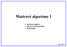 Maticové algoritmy I maticová algebra operácie nad maticami súčin matíc