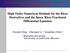High Order Numerical Methods for the Riesz Derivatives and the Space Riesz Fractional Differential Equation