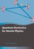 QUANTUM ELECTRONICS FOR ATOMIC PHYSICS