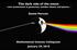 The dark side of the moon - new connections in geometry, number theory and physics -