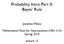 Probability Intro Part II: Bayes Rule