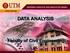 DATA ANALYSIS. Faculty of Civil Engineering