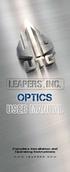 LEAPERS, INC. OPTICS. Complete Installation and Operating Instructions.