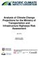 Analysis of Climate Change Projections for the Ministry of Transportation and Infrastructure Highways Risk Assessment