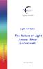 The Nature of Light Answer Sheet (Advanced)