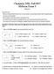 Chemistry 2541, Fall 2017 Midterm Exam 3 (100 points)