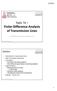 Topic 7e Finite Difference Analysis of Transmission Lines
