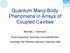 Quantum Many-Body Phenomena in Arrays of Coupled Cavities