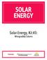 SOLAR ENERGY. Solar Energy, Kit #3: Winogradsky Column INSTITUTE FOR SCHOOL PARTNERSHIP PARC
