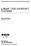 LINEAR TIME-INVARIANT SYSTEMS. MARTIN SCHETZEN Northeastern University IEEE IEEE PRESS. A John Wiley 81 Sons, Inc., Publication