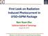 First Look on Radiation Induced Photocurrent in LYSO+SiPM Package