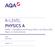 A-LEVEL PHYSICS A. PHA6T Investigative and Practical Skills in A2 Physics (ISA) Report on the Examination June Version: 0.