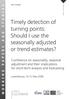 Timely detection of turning points: Should I use the seasonally adjusted or trend estimates? G P A P