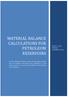 MATERIAL BALANCE CALCULATIONS FOR PETROLEUM RESERVOIRS