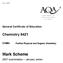 abc Mark Scheme Chemistry 6421 General Certificate of Education CHM examination January series Further Physical and Organic Chemistry