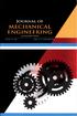 J O U R N A L OF MECHANICAL ENGINEERING An International Journal
