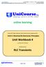 online learning Unit Workbook 4 RLC Transients