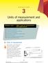 Units of measurement and applications