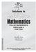 Solutionsÿ to. Surender Verma. M.Sc. (Maths), B.Ed Delhi Public School, Dwarka, New Delhi