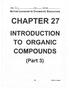 NAME PER DATEDUE ACTIVE LEARNING IN CHEMISTRY EDUCATION CHAPTER 27 INTRODUCTION TO ORGANIC COMPOUNDS. (Part 3) A.J.
