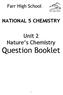 Unit 2 Nature s Chemistry Question Booklet