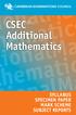 CSEC Additional Mathematics
