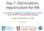 Day 7: Optimization, regularization for NN