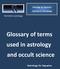 Glossary of terms used in astrology and occult science