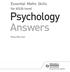Essential Maths Skills. for AS/A-level. Psychology Answers. Molly Marshall