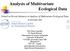 Analysis of Multivariate Ecological Data