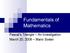 Fundamentals of Mathematics. Pascal s Triangle An Investigation March 20, 2008 Mario Soster
