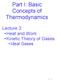 Part I: Basic Concepts of Thermodynamics