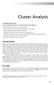 Cluster Analysis CHAPTER PREVIEW KEY TERMS