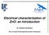Electrical characterization of ZnO: an introduction