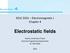 EELE 3331 Electromagnetic I Chapter 4. Electrostatic fields. Islamic University of Gaza Electrical Engineering Department Dr.