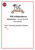 PiXL Independence: Mathematics Answer Booklet KS4 HIGHER. Topic 3 - Factorising, Inequalities, Quadratics. Contents: Answers