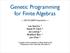 Genetic Programming for Finite Algebras