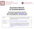 Quantitative Methods for Stratified Medicine