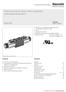 Directional spool valves, direct operated, with solenoid actuation. Type WE. Features. Contents. RE Edition: