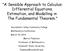 A Sensible Approach to Calculus: Differential Equations, Estimation, and Modelling in The Fundamental Theorem.
